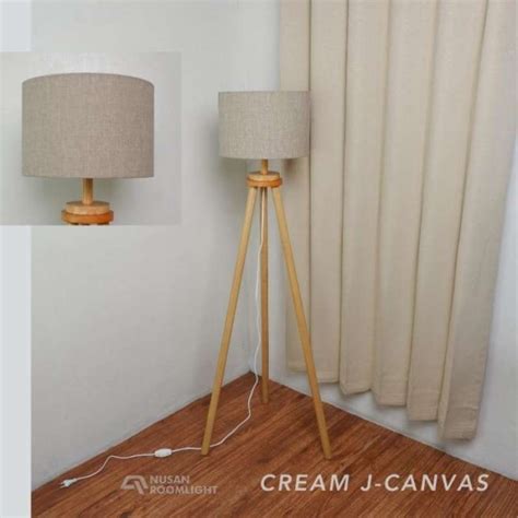 Jual Lampu Lantai Standing Floor Lamp Lampshade Ruangan Aesthetic Nrl