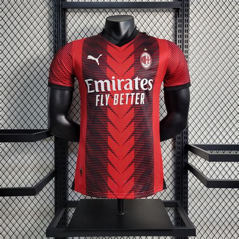 Player Version Ac Milan Jersey 2324 Home Football Kit 2023 2024 Soccer