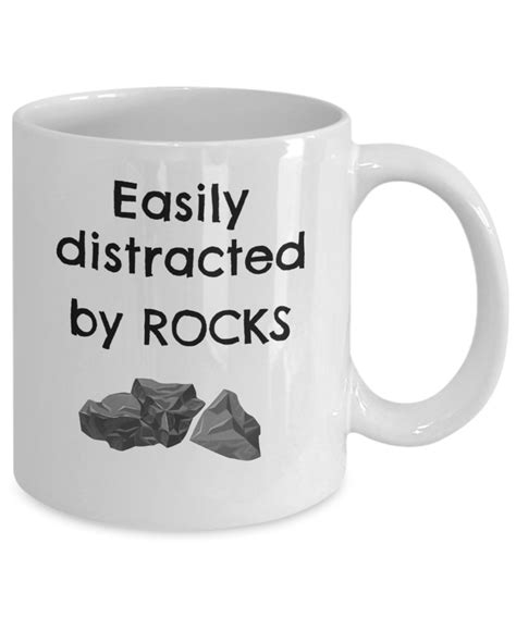 Easily Distracted By Rocks Geology Pun Mug Funny Ts For