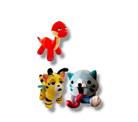 Мягкие игрушки Poppy Playtime динозавр Брон, кошка Кэнди, Кот-Пчела 3 ...