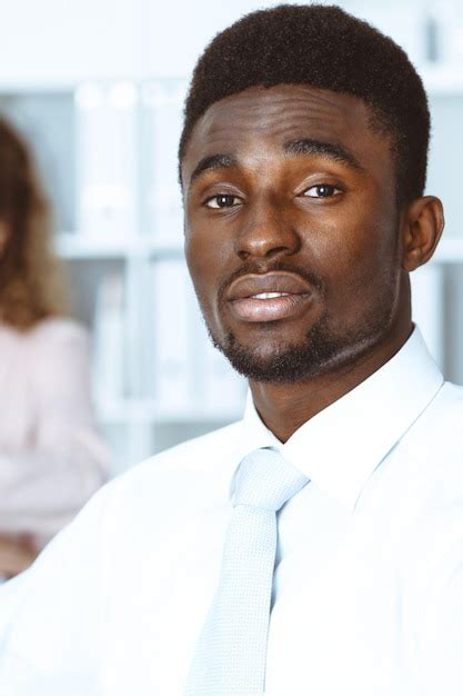 Premium Photo African American Businessman At Meeting In Office