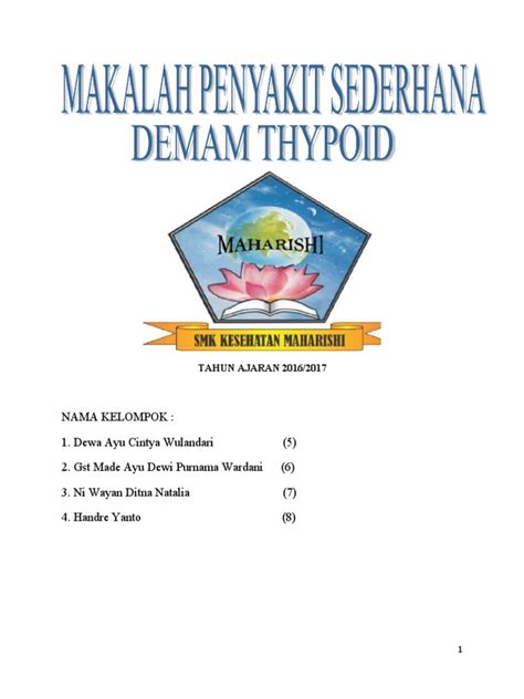 Makalah Demam Thypoid Klmpok 2 Pdf