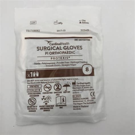 Cardinal Health 2d73ht80 Protexis Pi Orthopaedic Surgical Gloves Glove Size 8 10lot X Gb