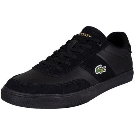 Lacoste Pour Des Hommes Baskets En Cuir Court Master Pro Sma Noir