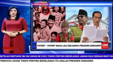 CEK FAKTA Jokowi Kaget Ida Dayak Ternyata Cucu Presiden Soekarno