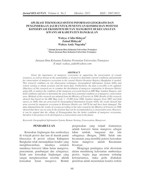 PDF Aplikasi Teknologi Sistem Informasi Geografis Dan Penginderaan