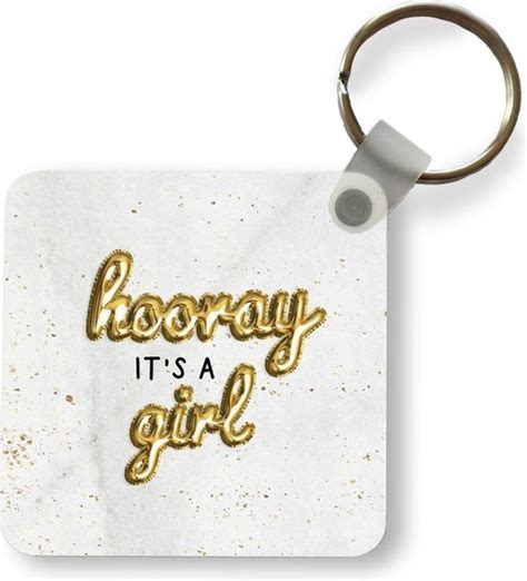 Sleutelhanger Uitdeelcadeautjes Spreuken Hooray Its A Girl