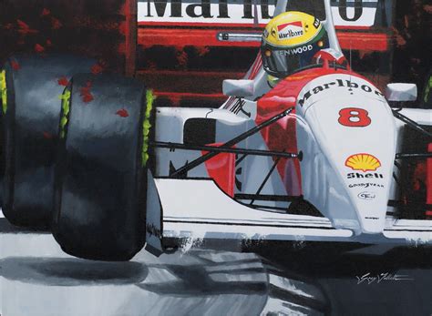 Ayrton Senna edición limitada Impresión de arte de pintura de Etsy