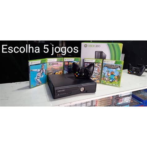 Xbox 360 Slim Desbloqueado Jogos Shopee Brasil