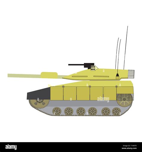 Tanque Militar Aislado Ilustraci N Vectorial Imagen Vector De Stock Alamy