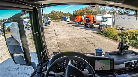 Pov Truck Driving Man Tgx Ntering Germany Through France