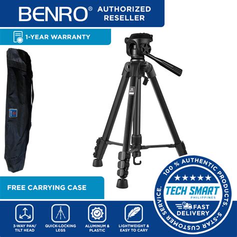 UPGRADED Benro T691 EX Portable Digital Aluminum Tripod With 3 Way Pan