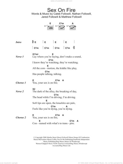 Sex On Fire Sheet Music For Guitar Chords Pdf V