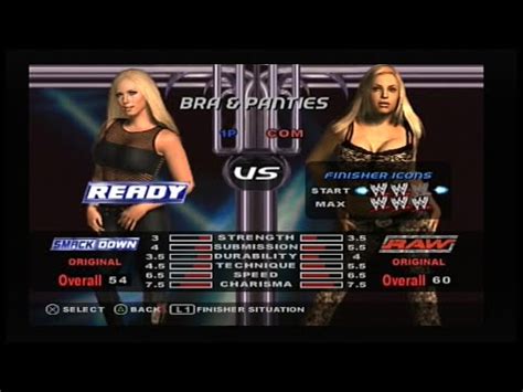 WWE SmackDown VS Raw Bra And Panties Match Strip Match YouTube