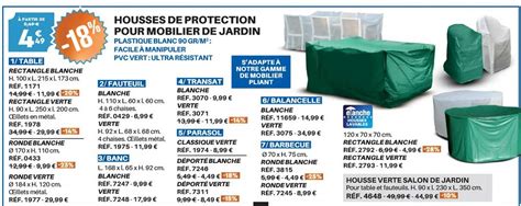 Promo Housses De Protection Pour Mobilier De Jardin Chez Shopix