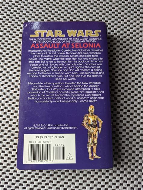 Star Wars Corellian Trilogy Assault At Selonia Paperback Roger Macbride