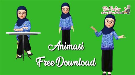 Animasi Green Screen Guru Mengajar Guru Baju Seragam Mengajar Freedownload Youtube