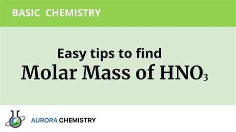 Molar Mass Of Hno How To Find Molar Mass Of Nitric Acid Easily