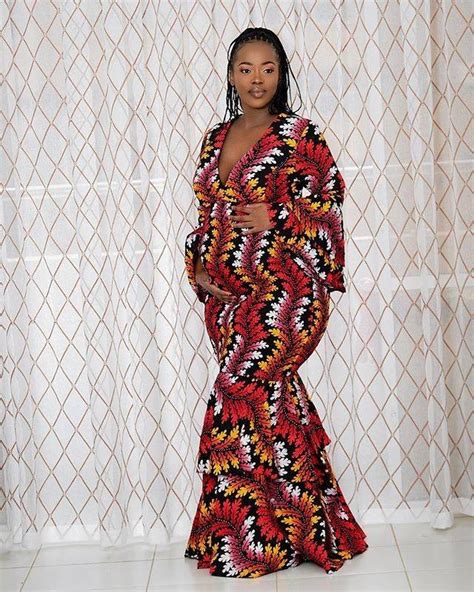 African Print Maternity Dress Pregnancy Photoshoot Outfit Etsy