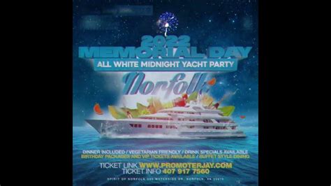 2022 Memorial Day All White Midnight Yacht Party Youtube