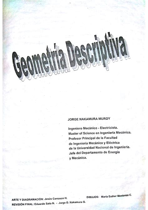 Solution Geometr A Descriptiva Jorge Nakamura Studypool