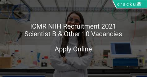 Icmr Niih Recruitment Scientist B Other Vacancies Latest