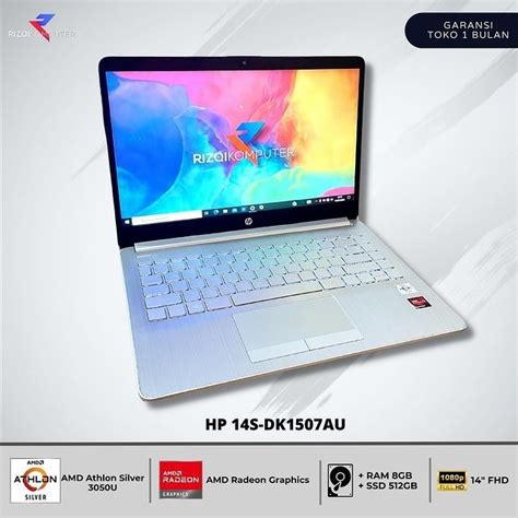 Jual HP 14s DK1507AU AMD Athlon Silver 3050U Ram 8GB SSD 512GB Shopee