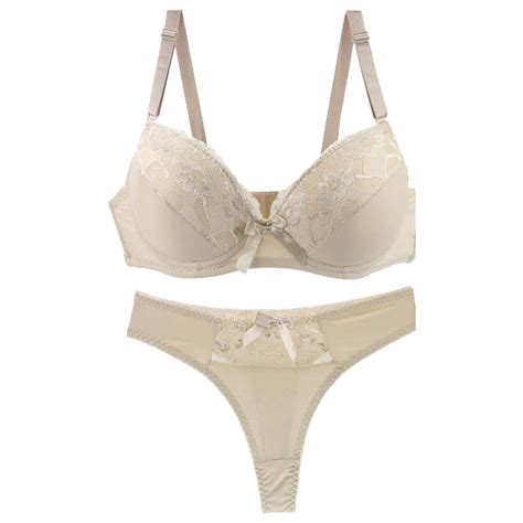 Fadeal Bra And Panty Sets For Women Women S Underwire Lace Bras Pu Sh Up Bra And Bikini Pan Ties