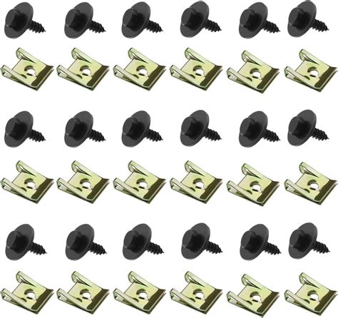 DECARETA 20 PCS Vis Et Ecrous De Fixation Pour Garde Boue De Voiture