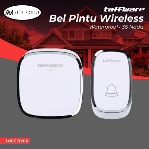 Jual Bel Rumah Wireless Door Bell Waterproof Pintu Receiver Nada