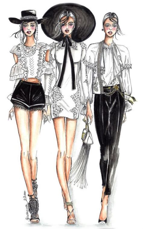 Elisabetta Franchi Primavera Estate Fashion Illustration