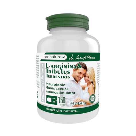 L Arginina Si Tribulus Terrestris 60 Capsule Pro Natura Farmacia