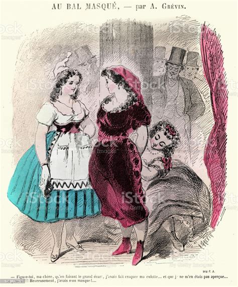 Young Women Putting On Costumes For A Masked Ball 1860s Victorian 19th