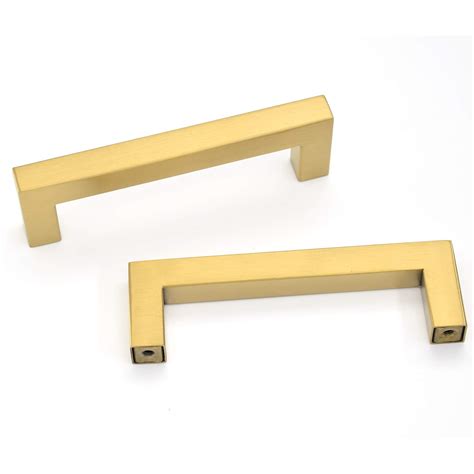 Buy Oyx Pack In Gold Cabinet Handles Brushed Brass Cabinet Pulls