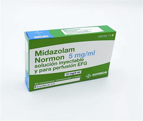 Midazolam Normon Efg 50 Mg 10 Ampollas Solucion Inyectable Y Para