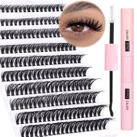 Diy Lash Extension Kit 200pcs Lash Clusters Eyelash Extension Kit 8 16mm Wispy Lash