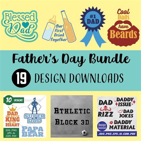 Fathers Day Mini Pack 19 Design Bundle