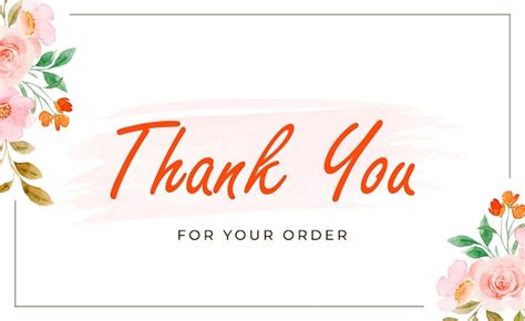 Premium Vector Cute Typography Thank You Card Template