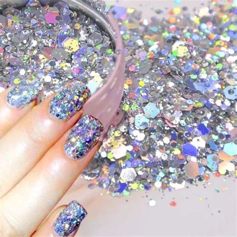 Glitter Maxi Flocos Encapsular Para Unhas Cores Mercadolivre