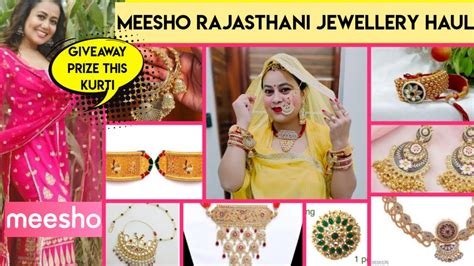 Meesho Huge Jewellery Haul Rajasthani Jewellery Giveawaybest Meesho