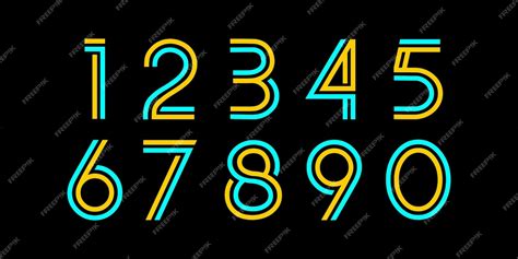 Premium Vector Number Set Vector Font Alphabet Modern Dynamic Flat