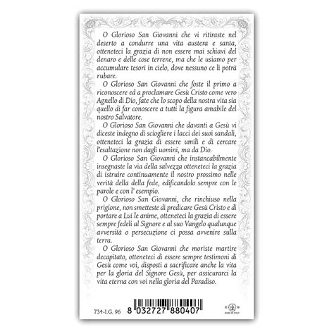 Obrazek Święty Jan Chrzciciel 10x5 Cm Sprzedaż Online Na Holyart