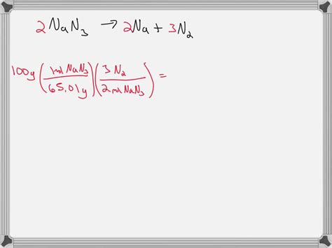 Solved The Explosive Decomposition Of Sodium Azide Can Be Used Inflate