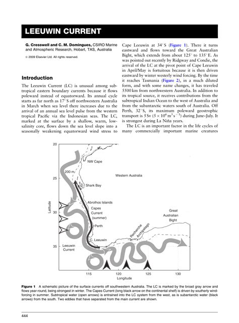 Pdf Leeuwin Current