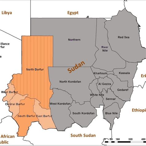 The study area “North Darfur and South Darfur States” in Darfur, Sudan ...