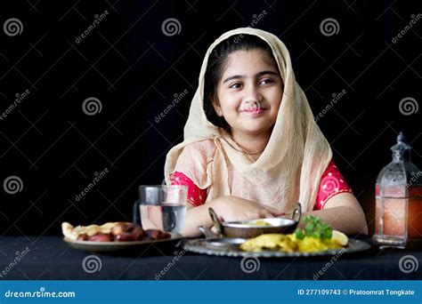 Adorable Happy Smiling Muslim Girl With Beautiful Eyes Wearing Hijab