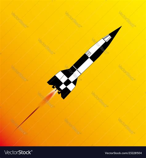 V2 rocket launch Royalty Free Vector Image - VectorStock