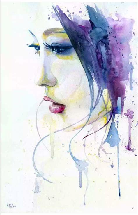 Acuarela Rostros Watercolor Art Face Watercolor Art Paintings