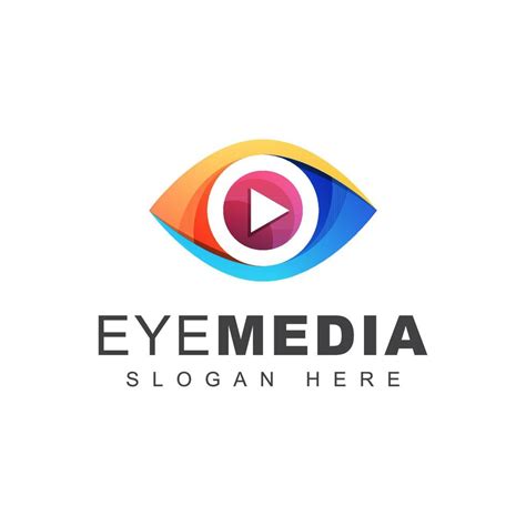 color Eye visual media logo, look media technology or multimedia logo ...