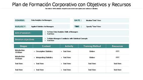 Las Mejores Plantillas De Planes De Formaci N Corporativa Con